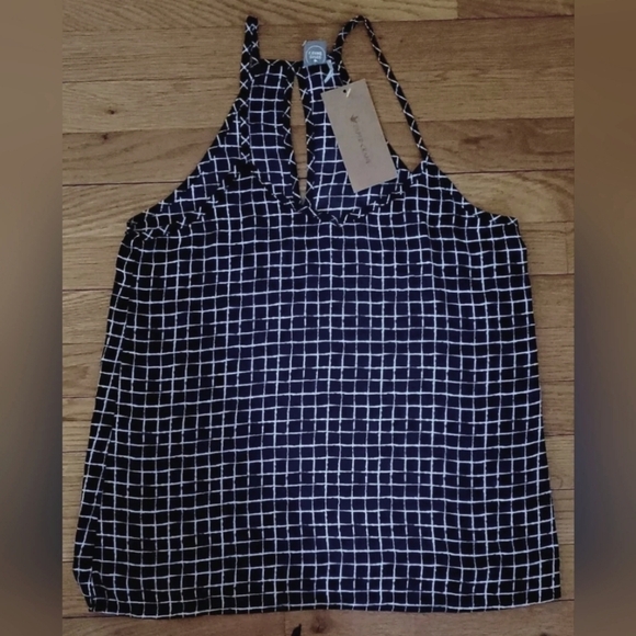 New Paper Crane Sleeveless Tank Blouse Size-S - Picture 1 of 6